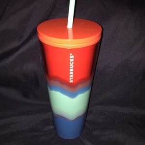 Multi-colored Starbucks Venti cup